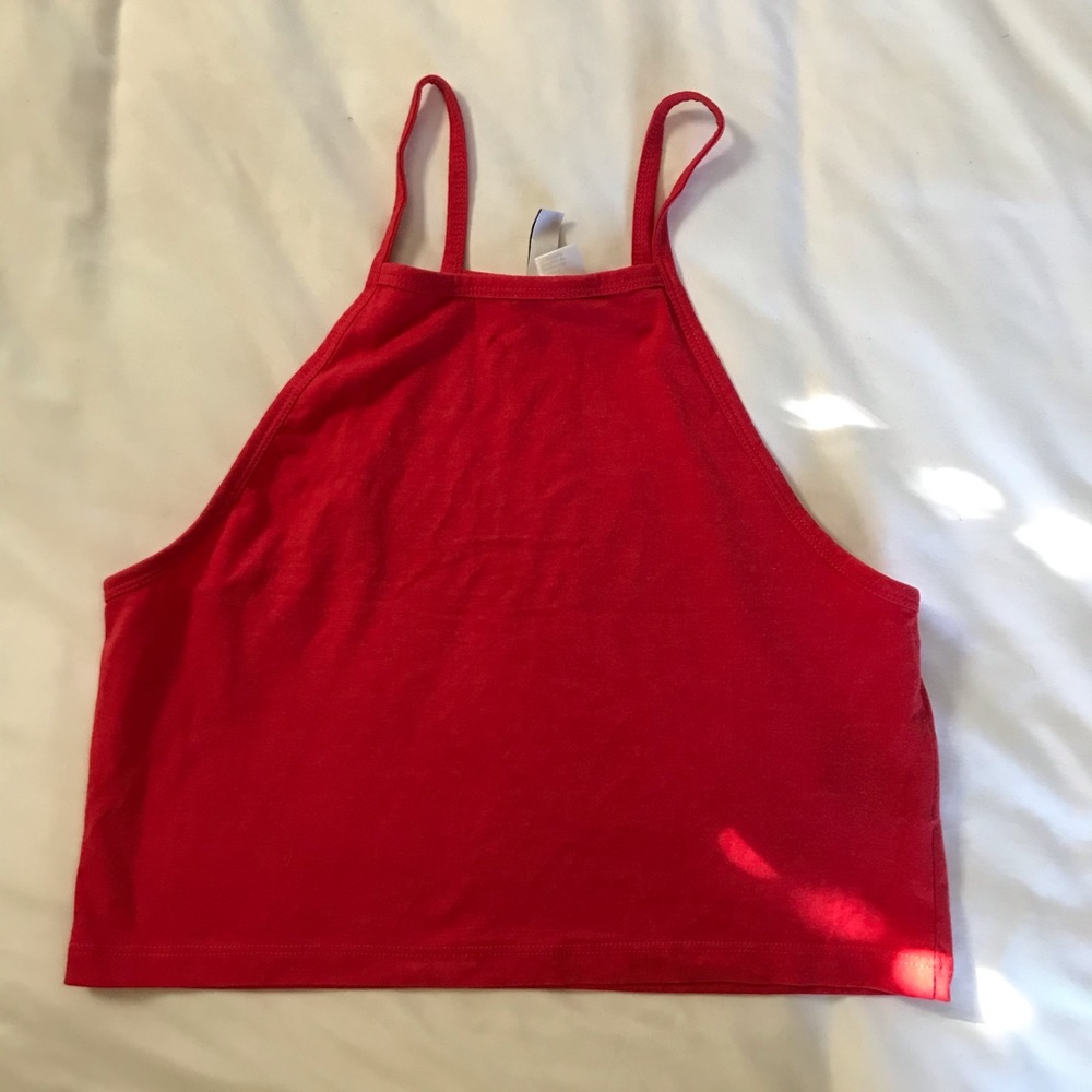 Red crop top